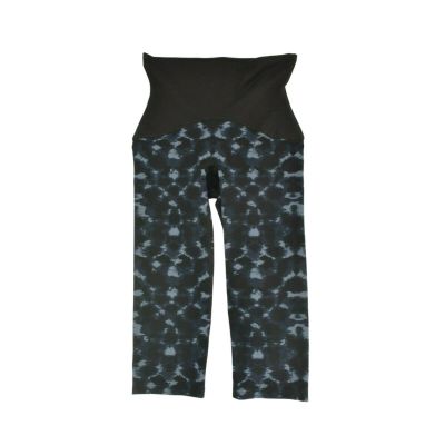 Spanx Women's Black Blue Camo Print Capri Leggings Size S